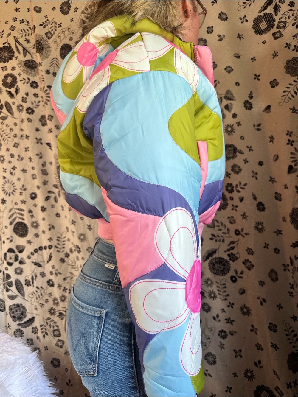 Delia’s • X Dolls Kill Show & Tell Quilted Floral Puffer Jacket - Picture 15 of 16